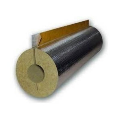 120 kg m3 rock mineral wool insulation rock wool pipe reinforced aluminium foil cladding rockwool